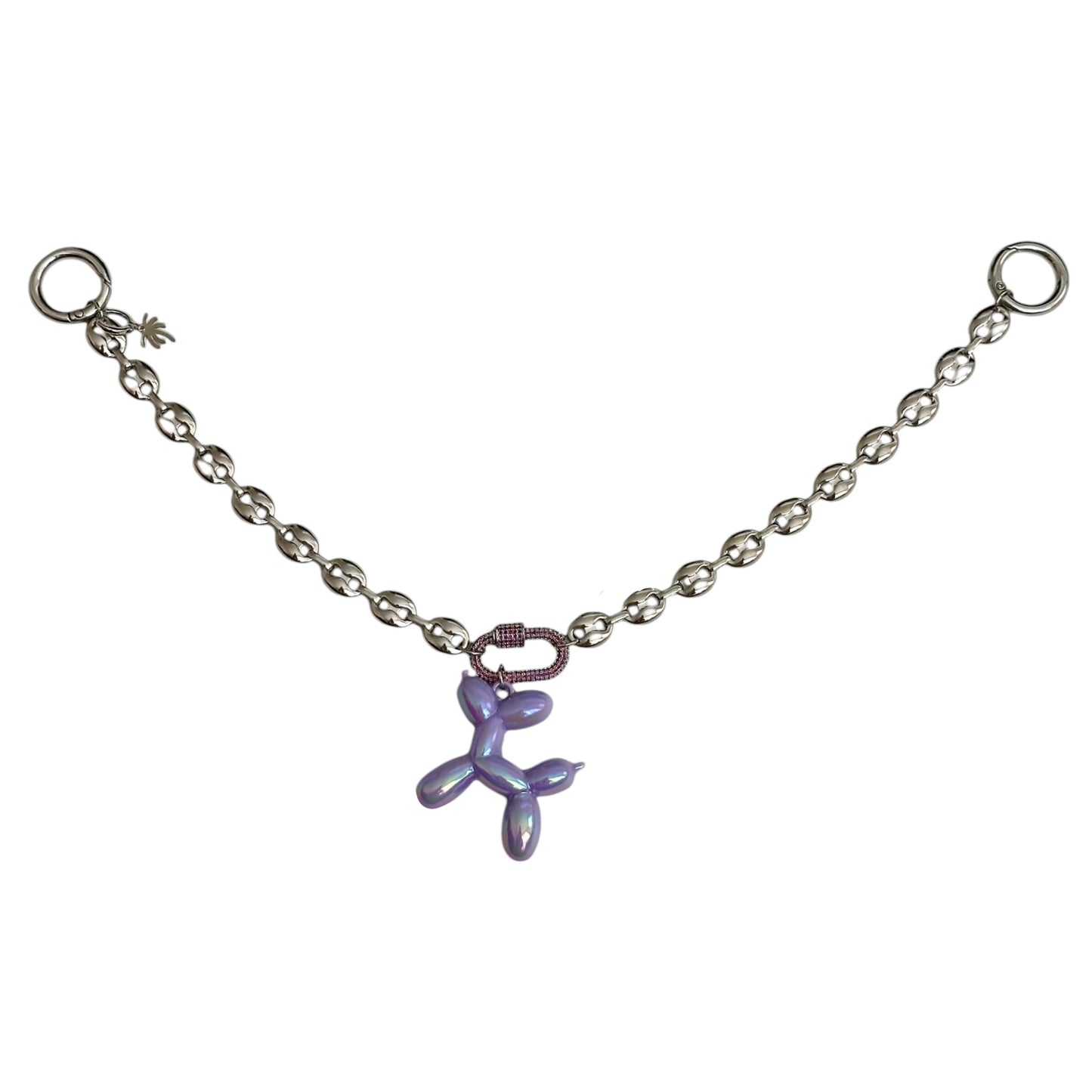 Kiki Silver Puffy Mariner Link Bag Chain