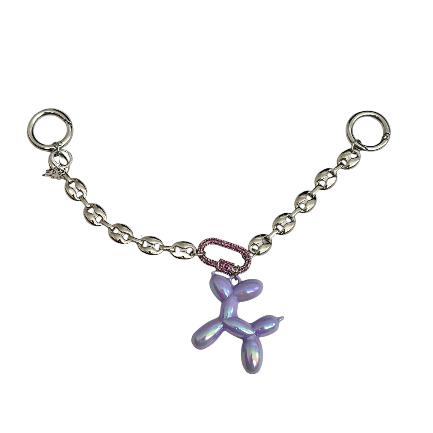 Kiki Silver Puffy Mariner Link Bag Chain
