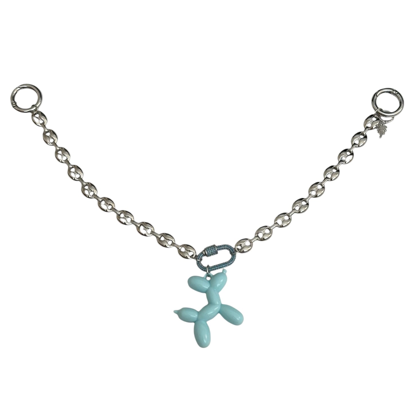 Kiki Silver Puffy Mariner Link Bag Chain
