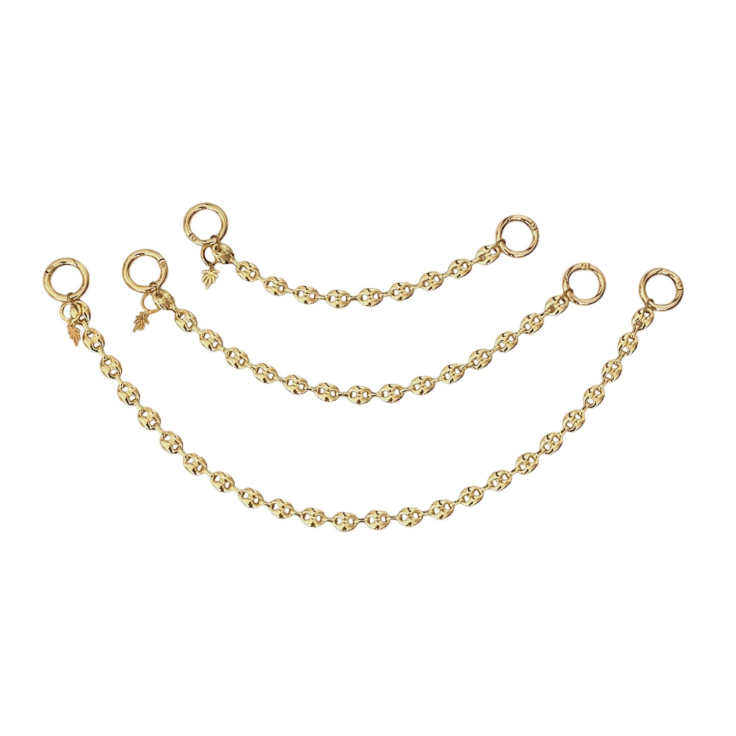 CUSTOMIZE YOUR GOLD PUFFY MARINER LINK BAG CHAIN