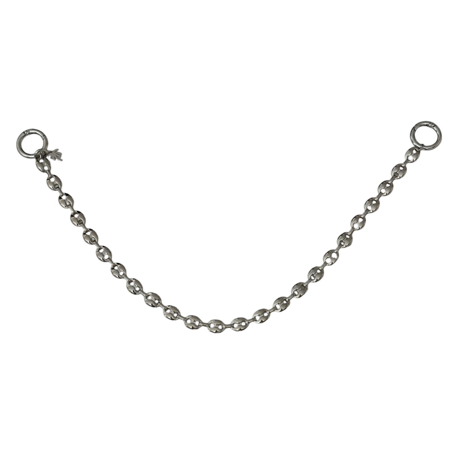 CUSTOMIZE YOUR SILVER PUFFY MARINER LINK BAG CHAIN