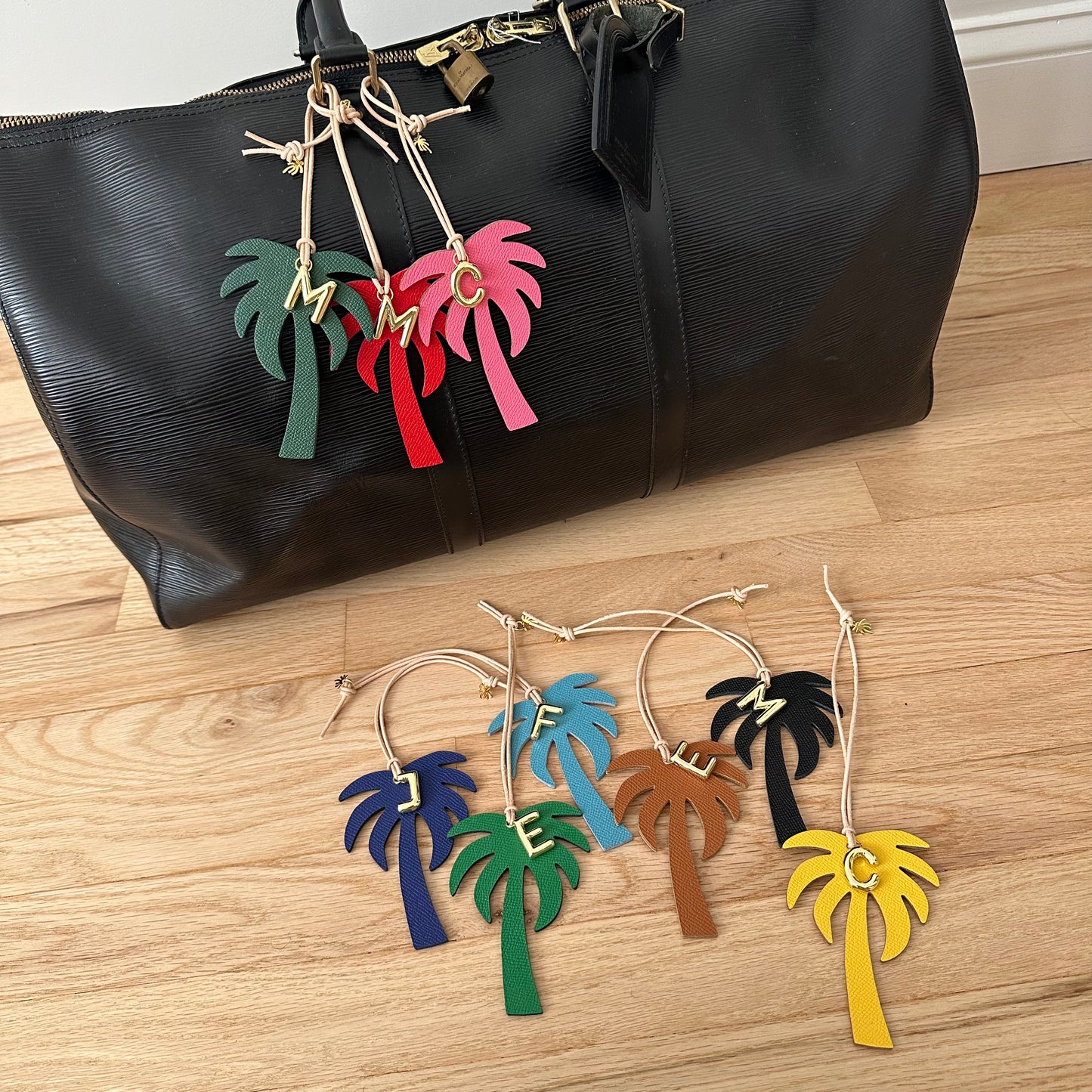 Ibiza Initial Leather Bag Charm