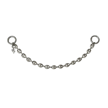 CUSTOMIZE YOUR SILVER PUFFY MARINER LINK BAG CHAIN