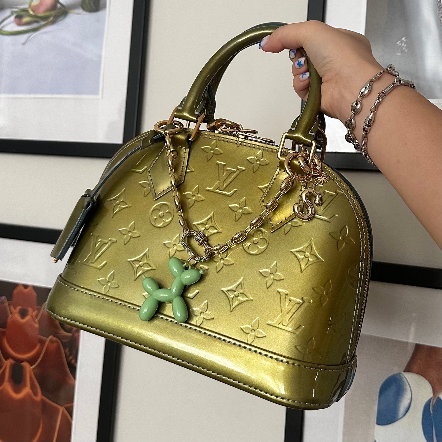 Kiki Gold Puffy Mariner Link Bag Chain