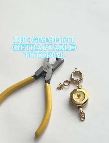 The 'Gimme' Gold Retractable Tube Holder